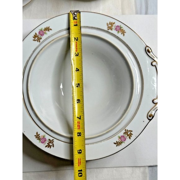Maruichi China Serving Bowl Lid Set Rose Pattern Occupied Japan Replacement 40s - Picture 13 of 15